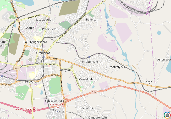 Map location of Strubenvale
